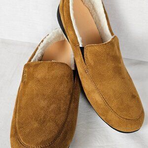 Dr Comfort Womens Slippers 11W Fleece Lined Nubuck Cozy House Shoes Gel Insert S